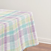 パステルかわいらしストライプ、格子模様ピンクイエローブルー テーブルクロス (インサイチュ)