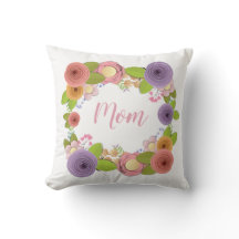 パステルかわいらしズマザーズデイフラワーフレームオンホワイト