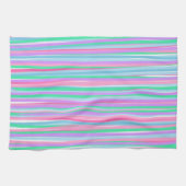 パステルかわいらしズ垂直ストライプ キッチンタオル (横)