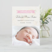 パステルかわいらしズ – 出産案内カード 案内状 (スタンド正面)