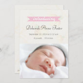 パステルかわいらしズ – 出産案内カード 案内状 (正面/裏面)