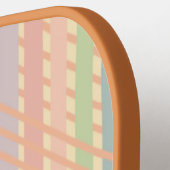 パステルかわいらしダイヤモンドパターン ピックルボールラケット (左詳細)