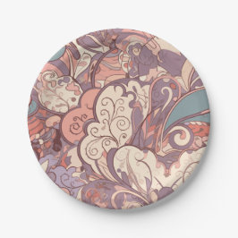 パステルかわいらしテル ペーパープレート