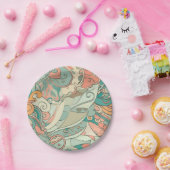 パステルかわいらしテル ペーパープレート (パーティー)