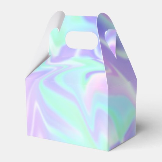 パステルかわいらしデザイン結婚式の引き出物ボックス フェイバーボックス (正面サイド)