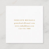 パステルかわいらしトロピカルパームズ&フローラプリント スクエア名刺 (裏面)