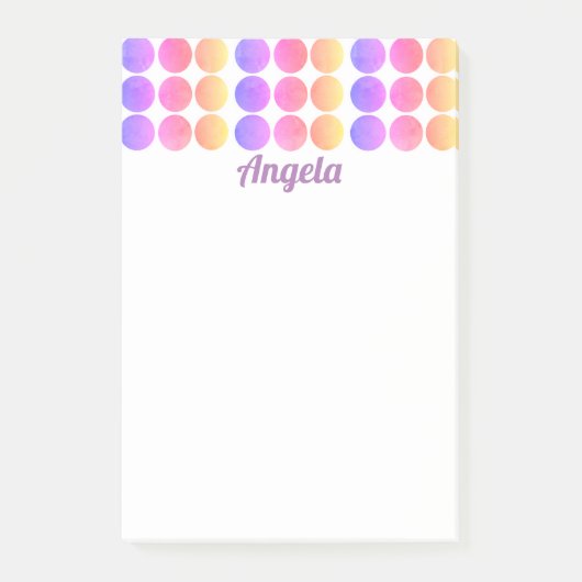 パステルかわいらしドッカスタムトパーソナライズされた ポストイット (正面)