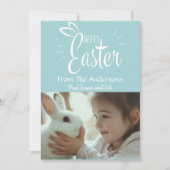 パステルかわいらしハッピーイースターカスタム写真 シーズンカード (正面)