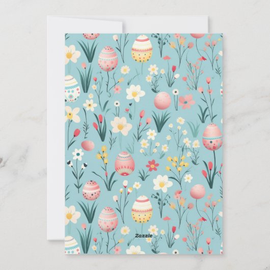 パステルかわいらしハッピーイースターカスタム写真 シーズンカード (裏面)