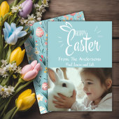 パステルかわいらしハッピーイースターカスタム写真 シーズンカード
