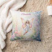 パステルかわいらしバタフライフェアリーインフラワーガーデン クッション (ブランケット)