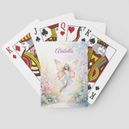 パステルかわいらしバタフライフェアリーインフラワーガーデン トランプ