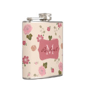 パステルかわいらしバラフローラルパタパーソナライズされたーン フラスク (右)