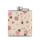 パステルかわいらしバラフローラルパタパーソナライズされたーン フラスク (裏面)