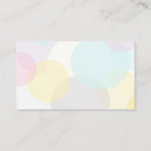 パステルかわいらしパターン抽象芸術モダンカスタム 名刺 (裏面)