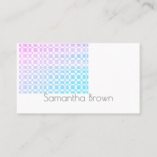 パステルかわいらしパターン青と紫カスタム 名刺 (正面)