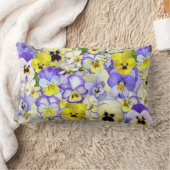 パステルかわいらしパンシーランバーピロー ランバークッション (ブランケット)