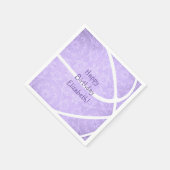 パステルかわいらしパープルガーリーバスケパーティー スタンダードカクテルナプキン (角)