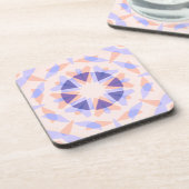 パステルかわいらしパープルピーチスターエクレクティックキッチュ コースター (左側)