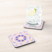 パステルかわいらしパープルピーチスターエクレクティックキッチュ コースター (右側)