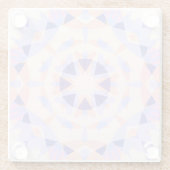 パステルかわいらしパープルピーチスターガールズデコレーション ガラスコースター (裏面)