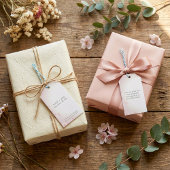 パステルかわいらしピンクさくらんぼブロッサム結婚式の引き出物 ギフトタグ