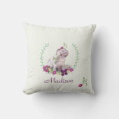 パステルかわいらしピンクパープルフローラガーリーベビー クッション (正面)