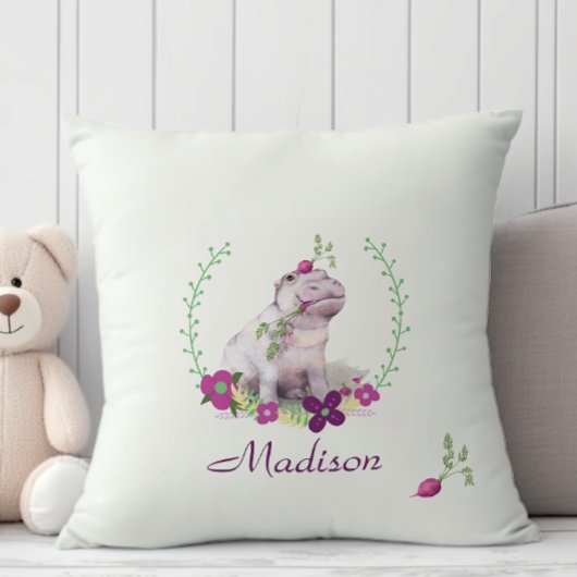 パステルかわいらしピンクパープルフローラガーリーベビー クッション