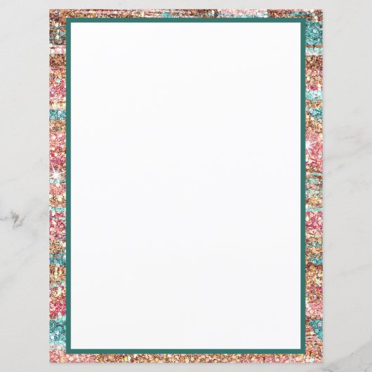 パステルかわいらしピンクブルーグリッターパーソナライズされた (裏面)