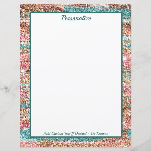 パステルかわいらしピンクブルーグリッターパーソナライズされた (正面)