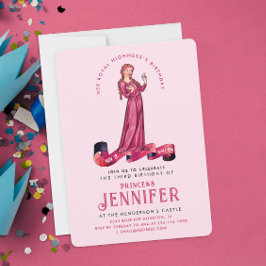 パステルかわいらしピンクプリンセスフェアリータールエンチャントド 招待状