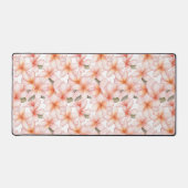 パステルかわいらしピンクプルメリアフランジパニフローラ デスクマット (正面)