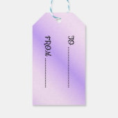 パステルかわいらしピンク翼ユニコーンのクリスマス ギフトタグ (裏面)