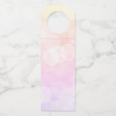 パステルかわいらしピンク21歳の誕生日デザイン ボトルネックタグ (裏面)