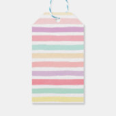 パステルかわいらしフローラバタフライ1st誕生日パーティー ギフトタグ (裏面)