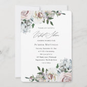 パステルかわいらしフローラブライダルシャワー 招待状 (正面)