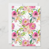 パステルかわいらしフローラベビーシャワー招待状 招待状 (裏面)
