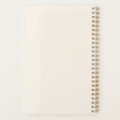 パステルかわいらしフローラリースモノグラムパーソナライズされた プランナー手帳 (裏面)