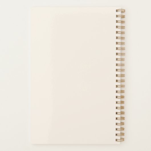 パステルかわいらしフローラリースモノグラムパーソナライズされた プランナー手帳 (裏面)