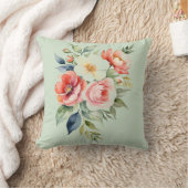 パステルかわいらしフローラ クッション (ブランケット)
