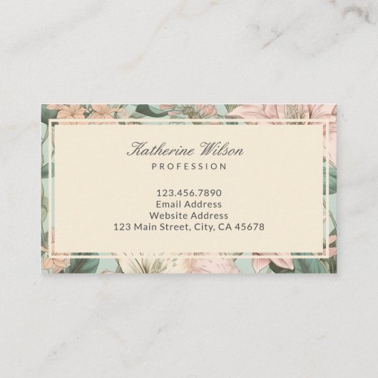 パステルかわいらしフローラ 名刺 (裏面)