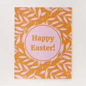 パステルかわいらしブランチ – オレンジとピンクのイースター ジグソーパズル (縦)