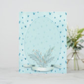 パステルかわいらしブルーハート水彩文房具 (スタンド正面)