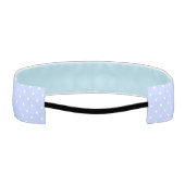 パステルかわいらしブルー&ホワイト水玉模様 アスレチックヘッドバンド (裏面)