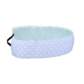 パステルかわいらしブルー&ホワイト水玉模様 アスレチックヘッドバンド (左)