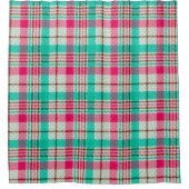 パステルかわいらしプレイドシャワーカーテン シャワーカーテン (正面)