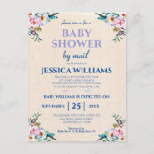 パステルかわいらしボホフローラベビーシャワーバイメール ポストカード (正面)