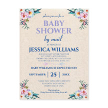 パステルかわいらしボホフローラベビーシャワーバイメール