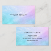 パステルかわいらしマザーオブパールエレガント 名刺 (正面/裏面)