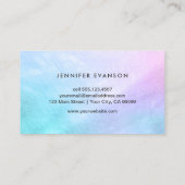 パステルかわいらしマザーオブパールエレガント 名刺 (裏面)